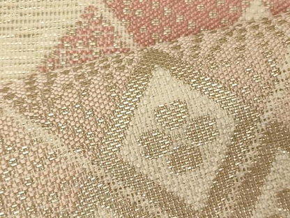 平和屋着物＊夏物 六通柄袋帯 みずおと 菱吉祥文 金糸 正絹 逸品 CAAW9052oy