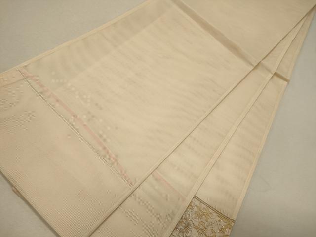 平和屋着物＊夏物 太鼓柄袋帯 駒刺繍 鳳凰花唐草文 正絹 逸品 CAAW9060oy