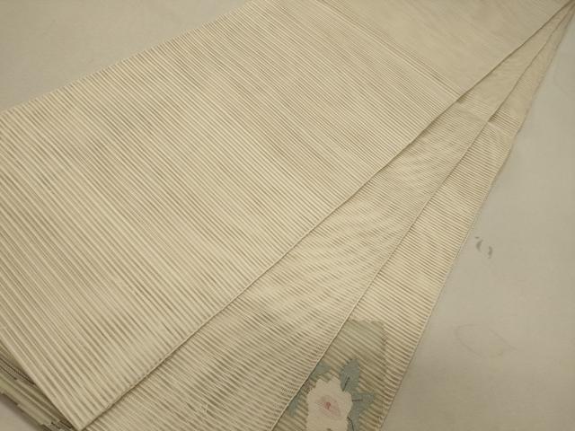 平和屋着物＊夏物 太鼓柄袋帯 絽綴れ 枝花文 銀糸 正絹 逸品 CAAW9063oy