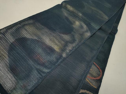 平和屋着物＊夏物 太鼓柄 本袋帯 流線文 正絹 逸品 CAAW9071oy