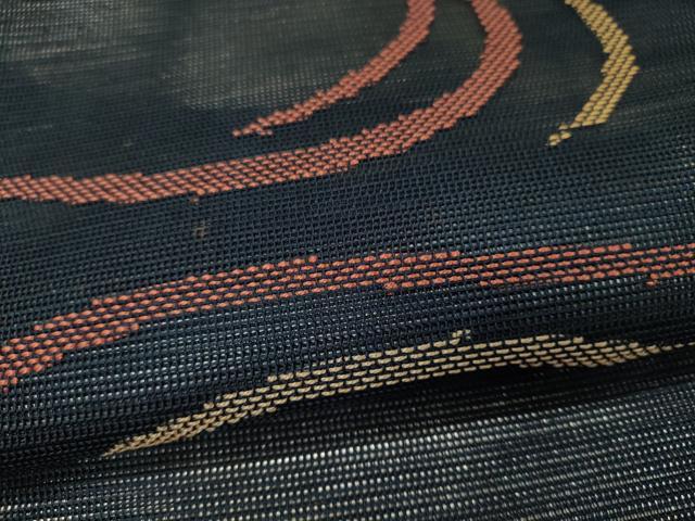 平和屋着物＊夏物 太鼓柄 本袋帯 流線文 正絹 逸品 CAAW9071oy