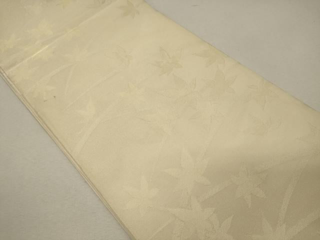 平和屋着物＊夏物 六通柄袋帯 芝楓文 金糸 正絹 逸品 CAAW9086oy