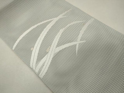 平和屋着物＊夏物　八寸名古屋帯　絽綴れ　露芝文　銀糸　正絹　逸品　未使用　CAAW9102oy