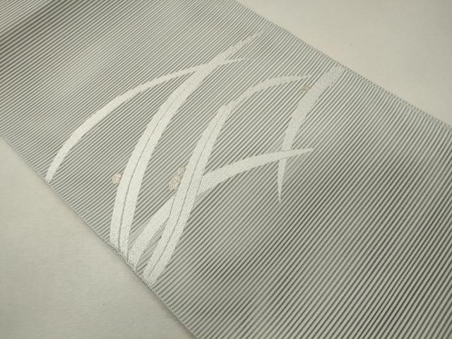 平和屋着物＊夏物　八寸名古屋帯　絽綴れ　露芝文　銀糸　正絹　逸品　未使用　CAAW9102oy