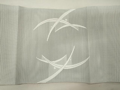 平和屋着物＊夏物　八寸名古屋帯　絽綴れ　露芝文　銀糸　正絹　逸品　未使用　CAAW9102oy
