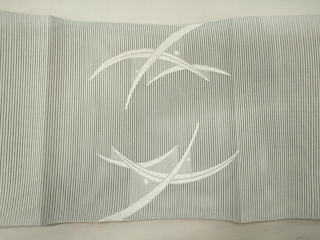 平和屋着物＊夏物　八寸名古屋帯　絽綴れ　露芝文　銀糸　正絹　逸品　未使用　CAAW9102oy