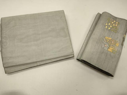 平和屋着物＊夏物 つけ帯 色紙重ね草花文 金銀糸 正絹 逸品 CAAW9105oy