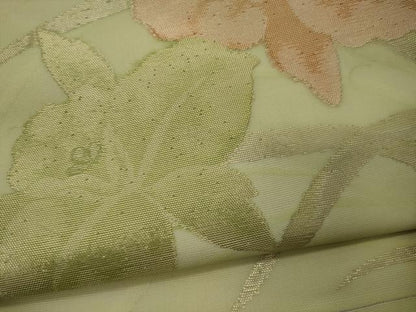 平和屋着物＊夏物 九寸開き名古屋帯 草花文 金糸 正絹 逸品 CAAW9109oy