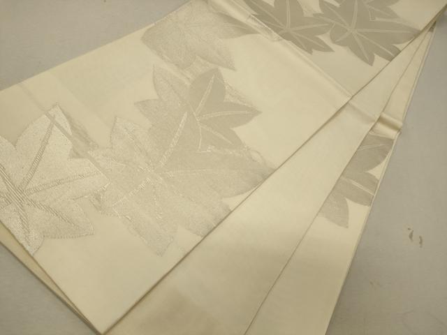 平和屋着物＊夏物 全通柄 京袋帯 楓文 銀糸 正絹 逸品 未使用 CAAW9117oy