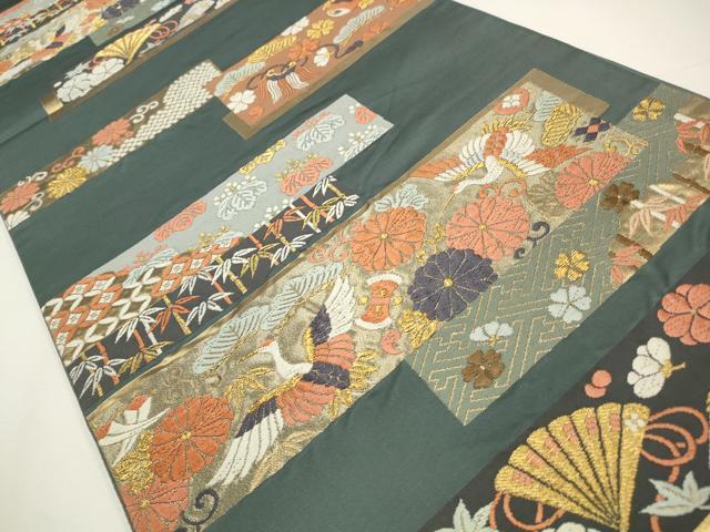 平和屋着物◎六通柄袋帯　唐織　唐織名錦遺芳　金糸　正絹　逸品　CAAW9263qe