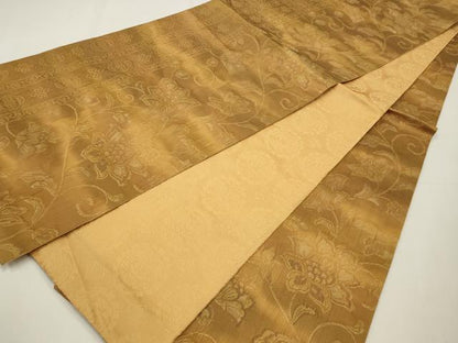 平和屋着物◎両面 全通柄袋帯 更紗花文 正絹 逸品 CAAW9264qe