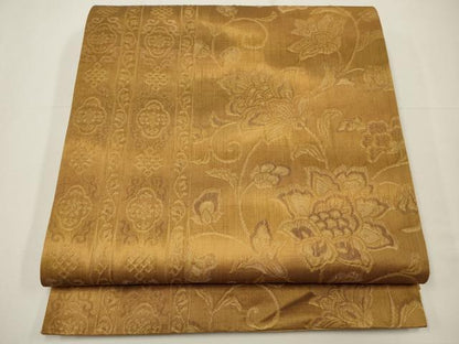 平和屋着物◎両面 全通柄袋帯 更紗花文 正絹 逸品 CAAW9264qe
