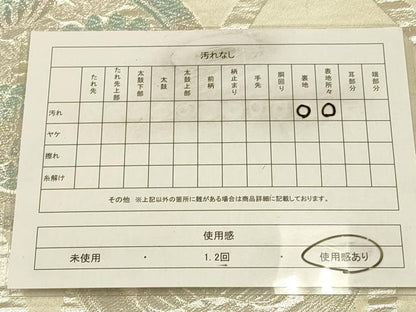 平和屋着物◎六通柄袋帯　唐織　立涌花鳥丸文　銀糸　正絹　逸品　CAAW9269qe