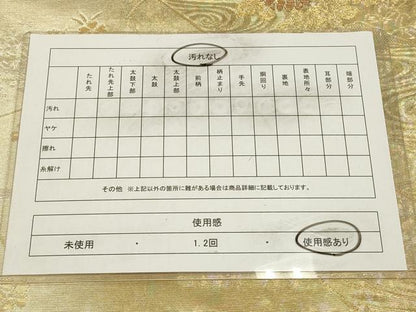 平和屋着物◎六通柄袋帯　草花文　金糸　引箔　正絹　逸品　CAAW9328qe