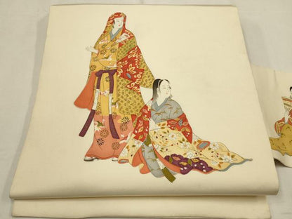 平和屋着物◎九寸名古屋帯 女人文 正絹 逸品 CAAW9345qe