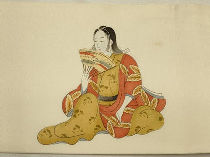 平和屋着物◎九寸名古屋帯 女人文 正絹 逸品 CAAW9345qe
