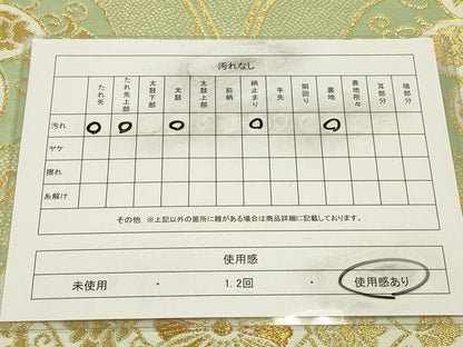 平和屋着物◎六通柄袋帯　花唐草文　金糸　正絹　逸品　CAAW9371qe