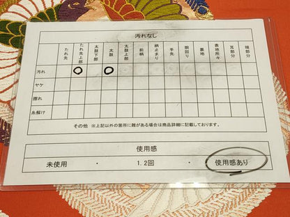 平和屋着物◎六通柄袋帯　唐織　双鳥丸文　金糸　正絹　逸品　CAAW9384qe