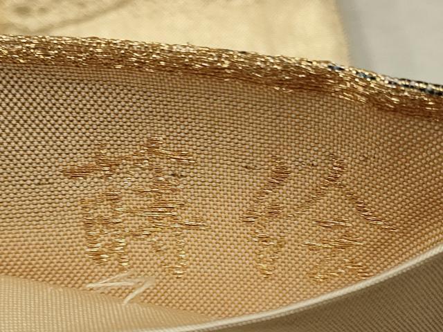 平和屋着物◎九百佐賀錦　六通柄袋帯　蒔絵　花鳥文　金糸　正絹　逸品　CAAW9562qe