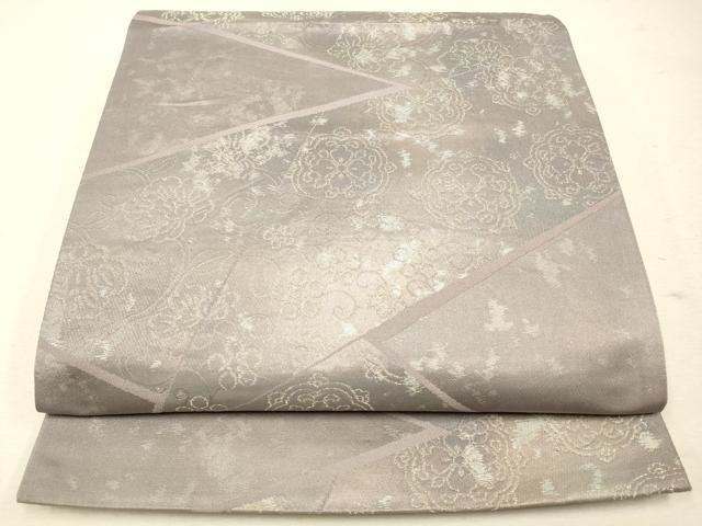平和屋着物◎六通柄京袋帯 切嵌草花文 金糸 引箔 正絹 逸品 CAAW9585qe