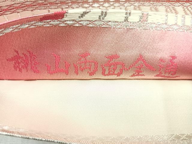 平和屋着物◎両面 全通柄袋帯 唐織 桃山 花鳥文 銀糸 正絹 逸品 CAAW9673nb