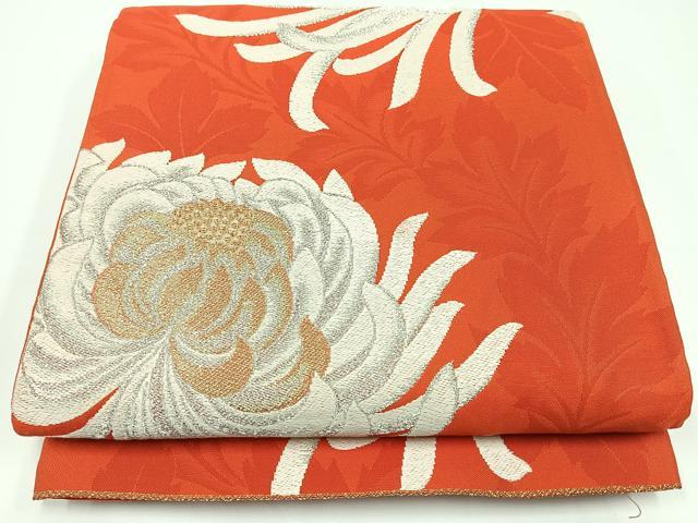 平和屋着物◎六通柄袋帯　唐織　乱菊　金銀糸　正絹　逸品　CAAW9705nb