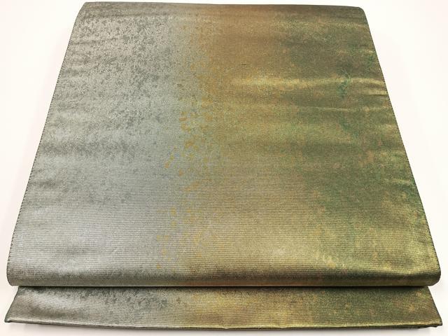 平和屋着物◎六通柄袋帯 霞文 引箔 正絹 逸品 CAAW9723nb