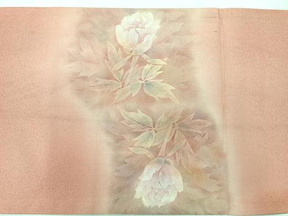平和屋着物◎太鼓柄袋帯　手描き　草花文　金糸　正絹　逸品　CAAW9742nb