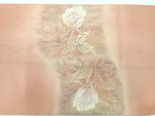 平和屋着物◎太鼓柄袋帯　手描き　草花文　金糸　正絹　逸品　CAAW9742nb