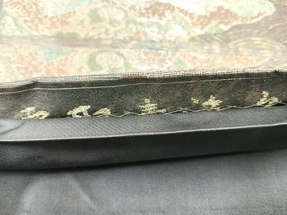 平和屋着物◎六通柄袋帯 道長立波文 金銀糸 正絹 逸品 CAAW9743nb