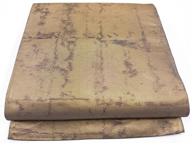 平和屋着物◎六通柄袋帯 霞文 引箔 正絹 逸品 未使用 CAAW9765nb