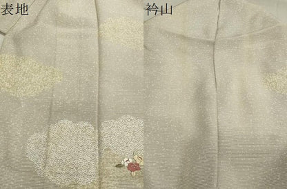 平和屋着物＊夏物 訪問着 絽 駒刺繍 雲重ね花文 銀彩 正絹 逸品 CAAW9868gh