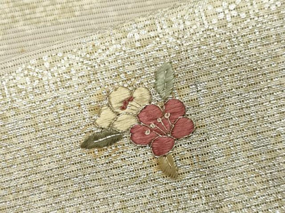 平和屋着物＊夏物 訪問着 絽 駒刺繍 雲重ね花文 銀彩 正絹 逸品 CAAW9868gh