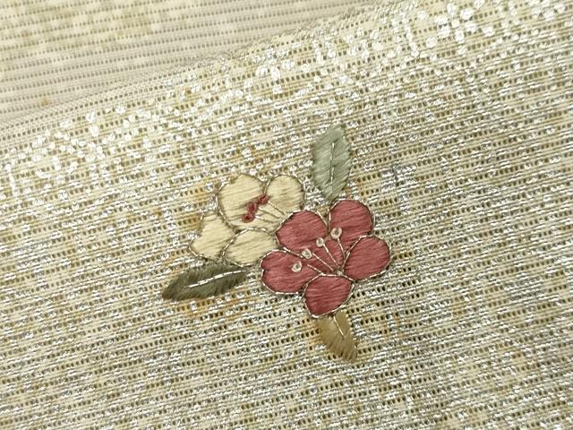 平和屋着物＊夏物 訪問着 絽 駒刺繍 雲重ね花文 銀彩 正絹 逸品 CAAW9868gh