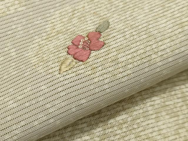 平和屋着物＊夏物 訪問着 絽 駒刺繍 雲重ね花文 銀彩 正絹 逸品 CAAW9868gh