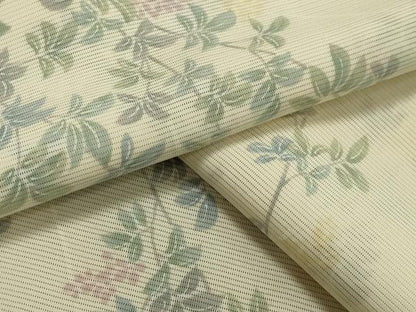 平和屋着物＊夏物 小紋 絽 草花文 正絹 逸品 CAAW9870gh