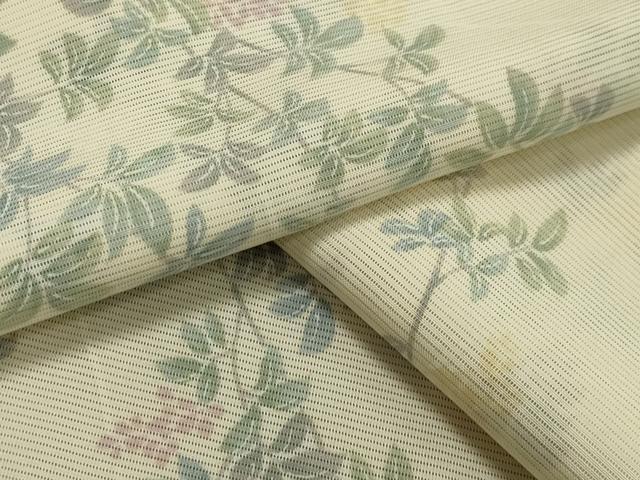 平和屋着物＊夏物 小紋 絽 草花文 正絹 逸品 CAAW9870gh
