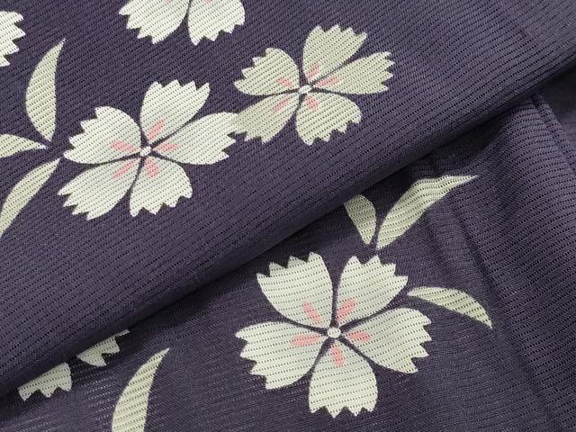 平和屋着物＊夏物 小紋 絽 舞桜文 正絹 逸品 CAAW9875gh