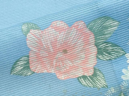 平和屋着物＊夏物 訪問着 絽 草花文 暈し染め 金彩 洗える着物 CAAW9882gh