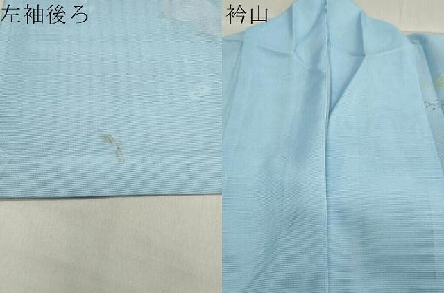 平和屋着物＊夏物 訪問着 絽 草花文 暈し染め 金彩 洗える着物 CAAW9882gh