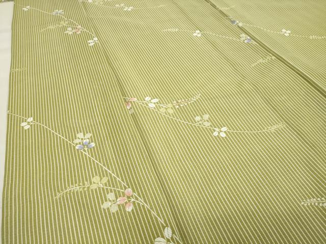 平和屋着物＊夏物　小紋　絽　萩文　洗える着物　CAAW9884gh
