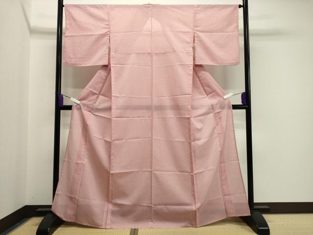 平和屋着物＊夏物 小紋 絽 大小あられ 洗える着物 CAAW9886gh