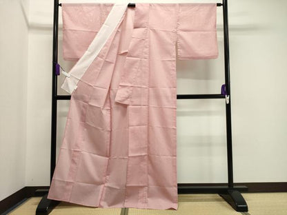 平和屋着物＊夏物 小紋 絽 大小あられ 洗える着物 CAAW9886gh