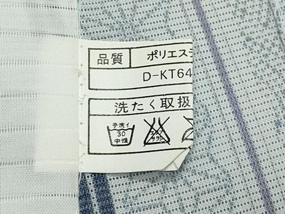 平和屋着物＊夏物 小紋 絽 麻の葉吉祥間道 洗える着物 CAAW9887gh