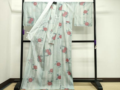 平和屋着物＊夏物 小紋 絽 辻が花 金彩 洗える着物 未使用 CAAW9889gh