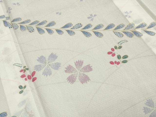 平和屋着物＊夏物　訪問着　絽　舞桜花文　洗える着物　CAAW9897gh