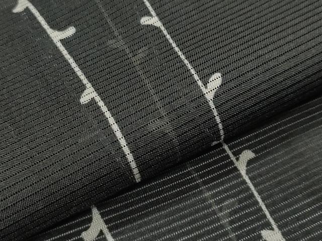 平和屋着物＊夏物 小紋 絽 草木文 黒地 洗える着物 CAAW9899gh
