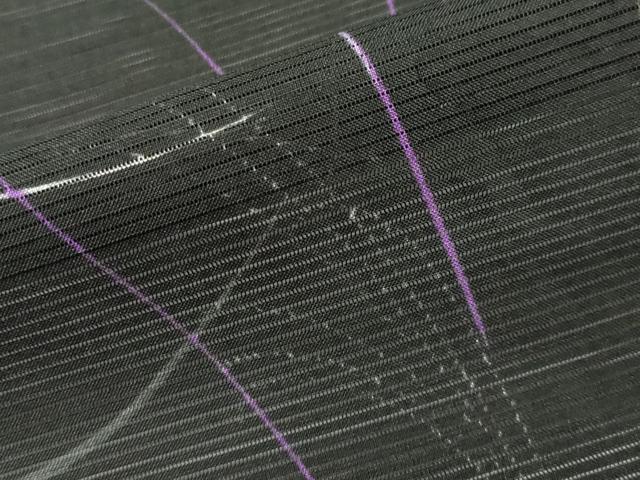 平和屋着物＊夏物 小紋 絽 草木文 黒地 洗える着物 CAAW9901gh