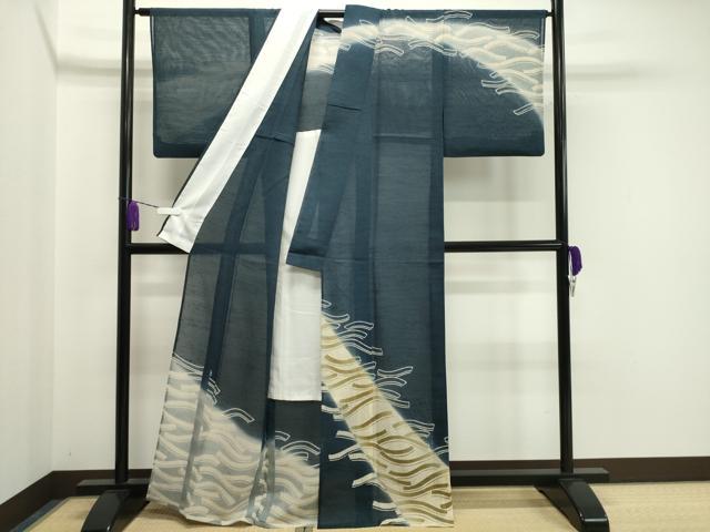 平和屋着物＊夏物　訪問着　紗紬　吉祥文　正絹　逸品　CAAW9904gh