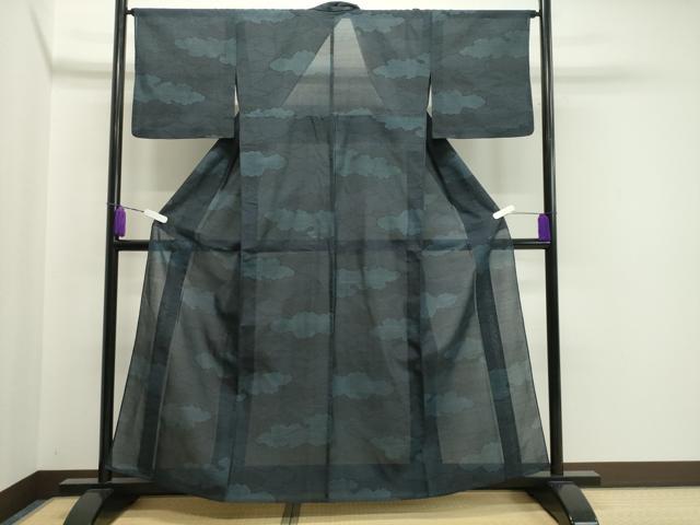 平和屋着物＊夏物 本場大島紬 夏大島 雲重ね文 正絹 逸品 CAAW9905gh
